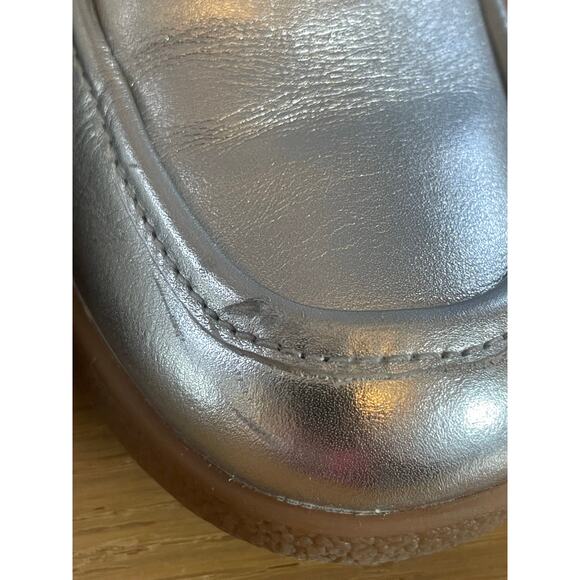 Dansko Danica Silver Leather Slip On Chunky Penny Loafer Size 6/36 - Picture 8 of 11